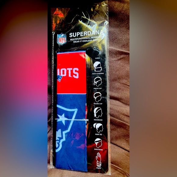 Patriots Superdana NFL Football 🏈 Mask Neck Gaiter Bandana Scarf Headband - Picture 1 of 2